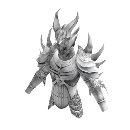 Medieval Dragon Knight Spiky Armor Top White