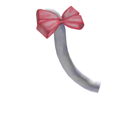 Bowed White Cat Tail