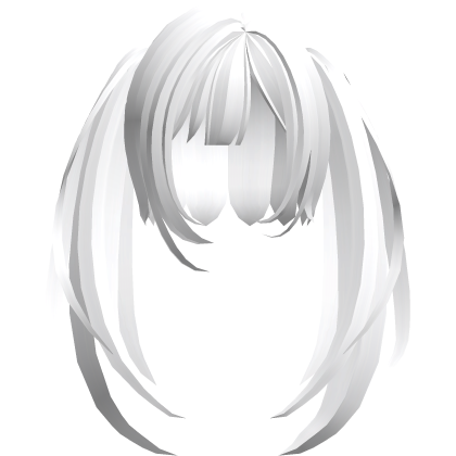cute straight long pigtails moe emo vkei white Roblox item