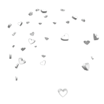 White Candy Heart Confetti