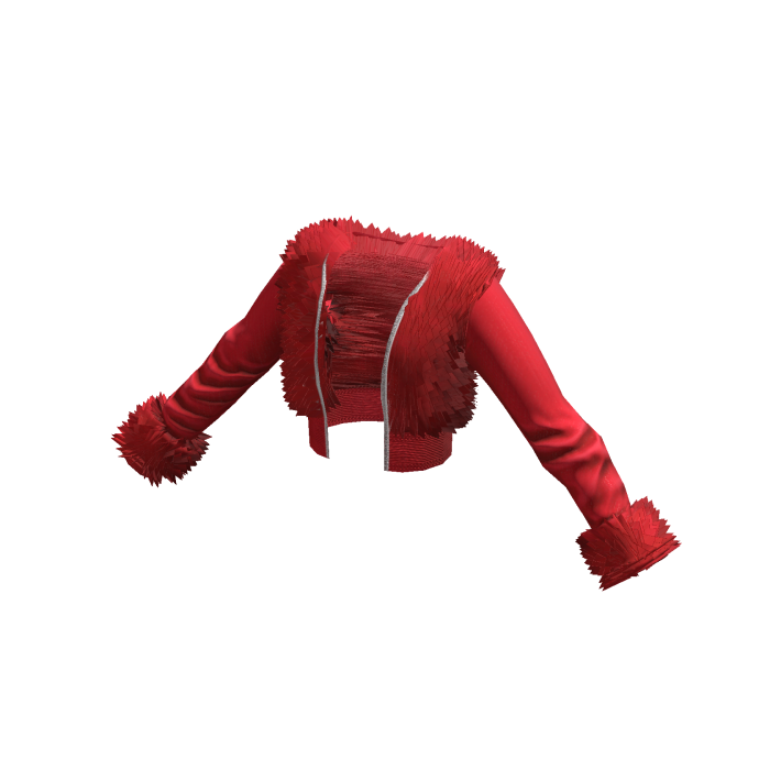 Red Y2K Gyaru Fluffy Fur Crop Jacket • DD22