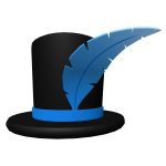 Blue Feathered Top Hat