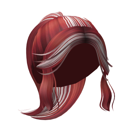 Y2K Foxtail Ponytail in Red and Platinum Roblox item
