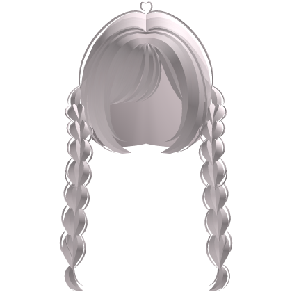 cute front double doll braids in pink Roblox item