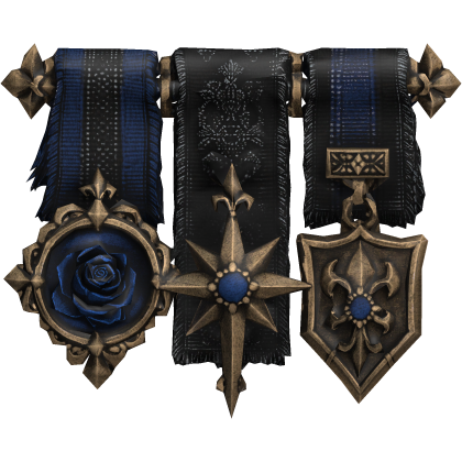 Blue Goth Military Medals