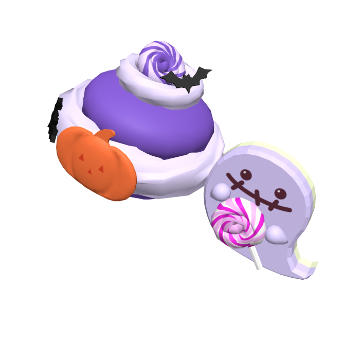 halloween spooky ghost with macaroons