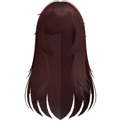 Long Red Wispy Messy Hair