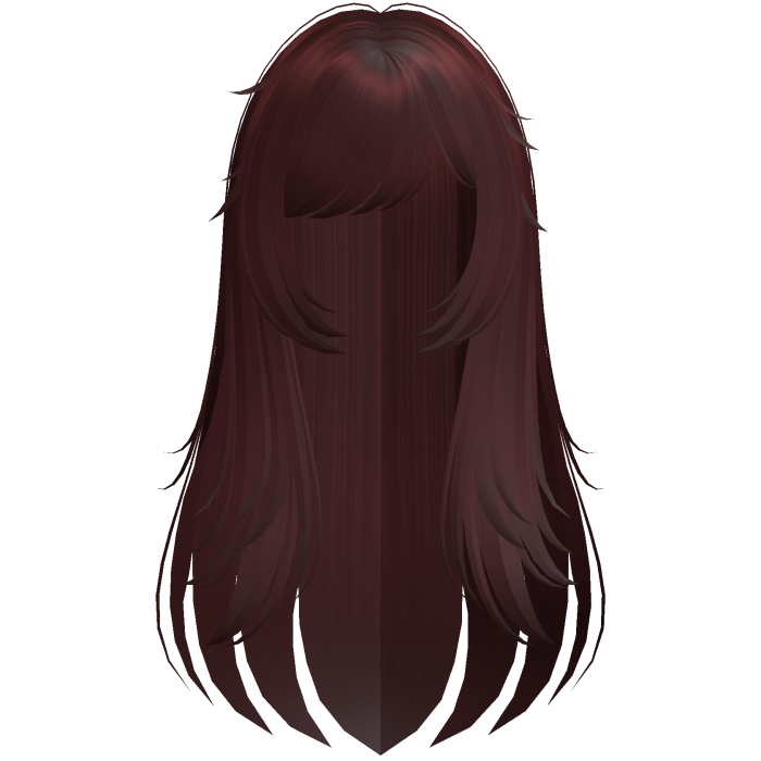 Long Red Wispy Messy Hair
