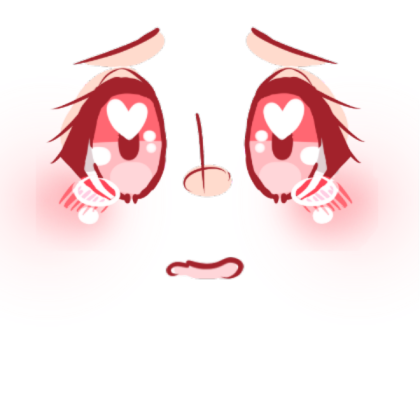 Kawaii shy face Roblox decal