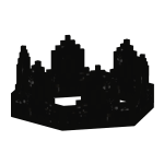 Black Static Animated Glitch 8-Bit Royal Crown