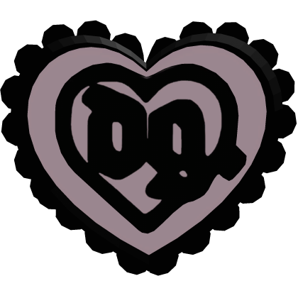 ♡ ︵ drain gang heart treat in pink and black Roblox item