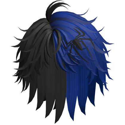 Two Toned Multiverse Blue & Black Spiderverse Hair Roblox item