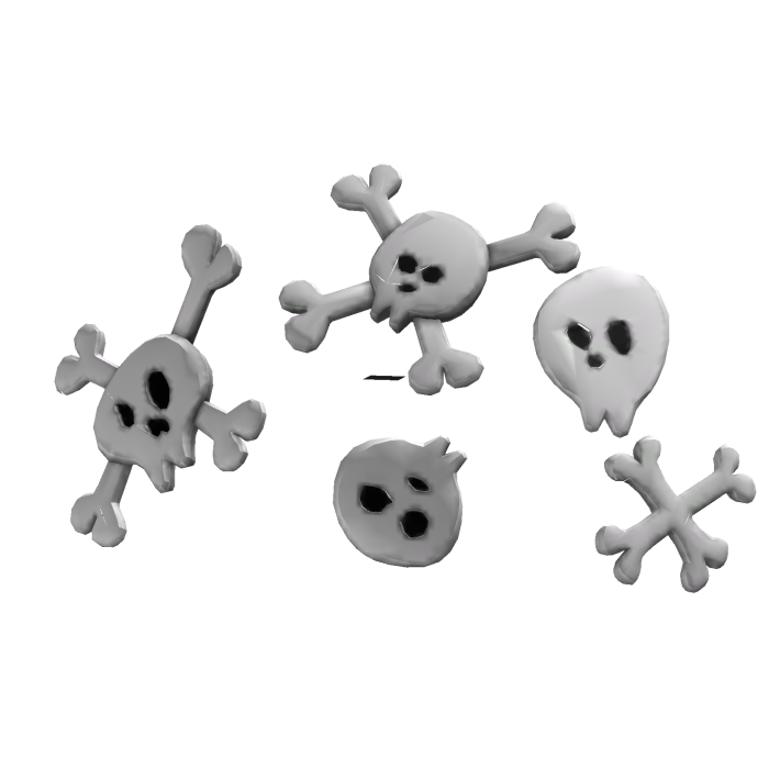 Skull Hairclips