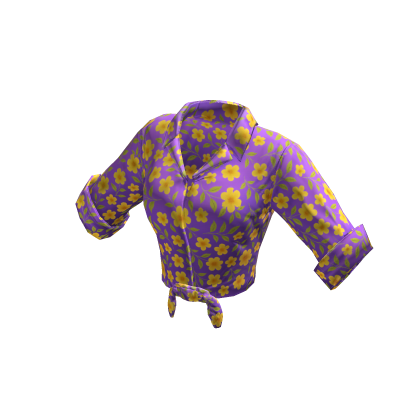 Summer Shirt | Tied Up | Pastel Purple | Flowers