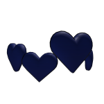 Navy Heart Crown