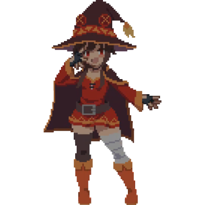 Megumin Konosuba Anime Girl 8Bit