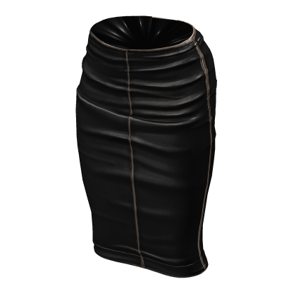 Leather Pencil Skirt (Black) thumbnail
