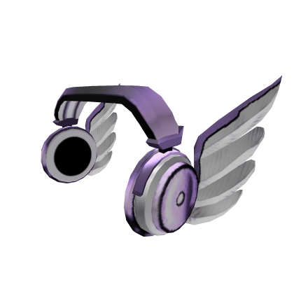 Lavender Feathered Headphones