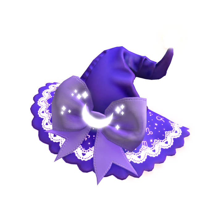 ✨ Coquette Purple Witch Hat Halloween (Emissive)