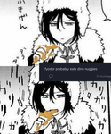 fyodor eating dinosaur nuggets