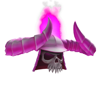 Flaming Pink Horned Helmet