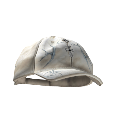 Bege Cap with Y2k Cross