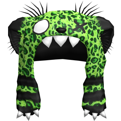 scenecore scene harajuku CHEETAH GREEN monster hat