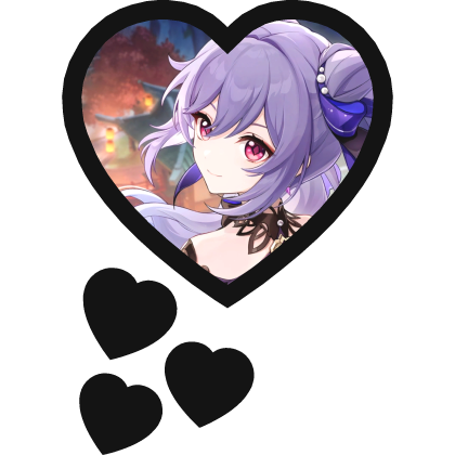 Keqing Thinking Hearts Genshin Impact