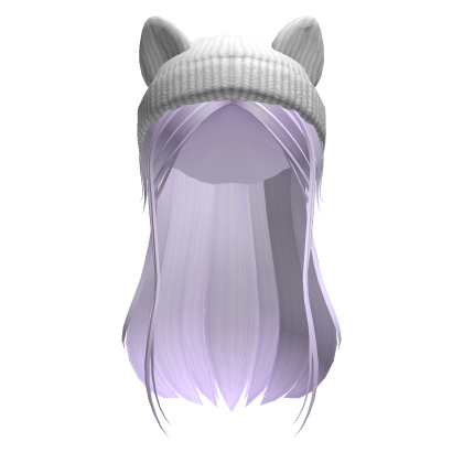 Purple Cat Beanie Straight Girl Hair Roblox item