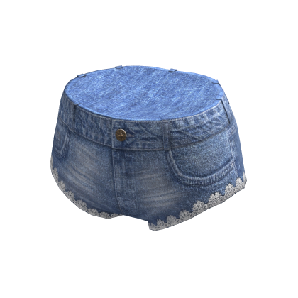 ✨ Coquette Lace Light Denim Shorts Y2K Kpop