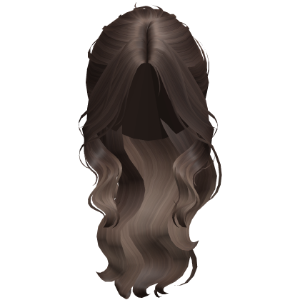 ♡ Wavy Flowy High Fashionable Ponytail in Brown