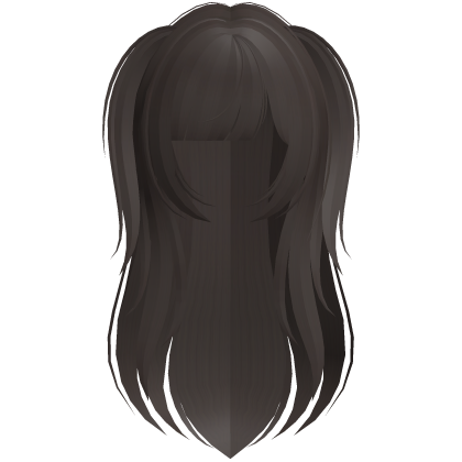  ♡‿ . messy long emo hair in brown Roblox item