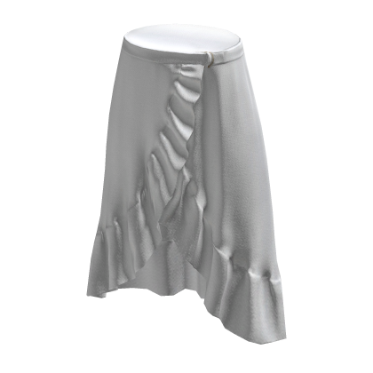 Long Ruffle Skirt - White