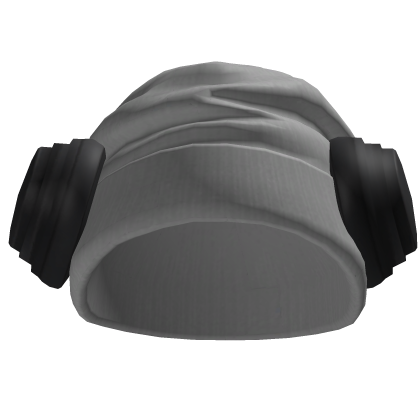 White Worn Beanie Headphones