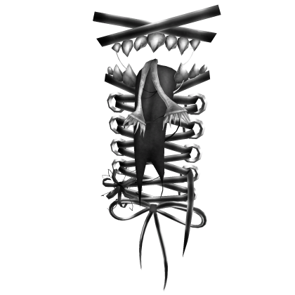 Black Creepycore Back Monster Stitches