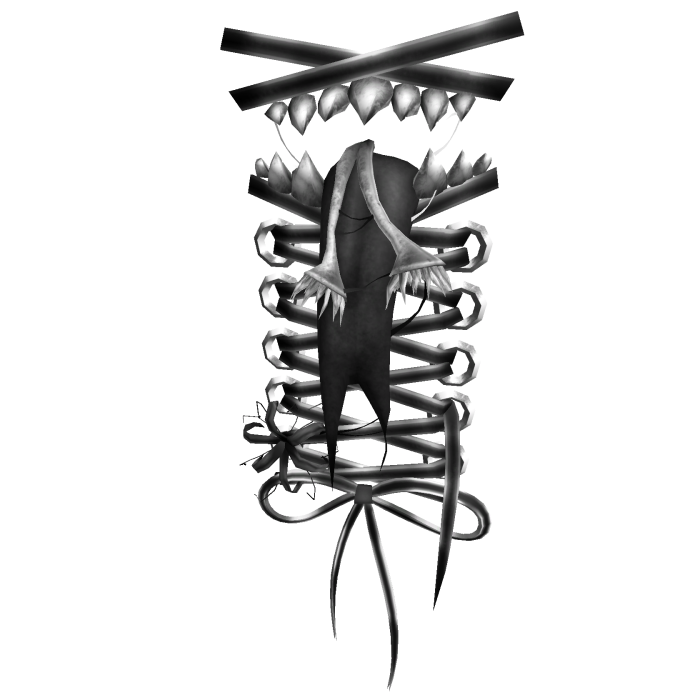 Black Creepycore Back Monster Stitches