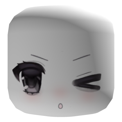 ꒰♡꒱ kawaii wink chibi face mask Roblox item