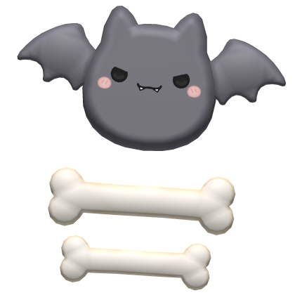 cute bat and bones clip  Roblox item