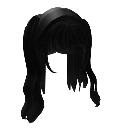 Pretty Ponytail Split Hair Black Roblox item
