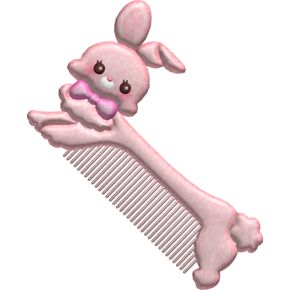 Kawaii Cute Hair Comb Sparkle Rabbit Bunny Peach Roblox item
