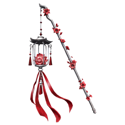 Red Ethereal Maximalist Lotus Flower Lantern