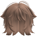 sweet messy short hair in light brown