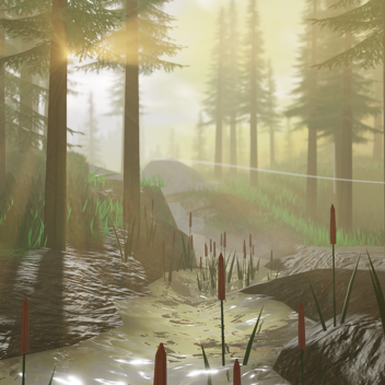 stylized forest