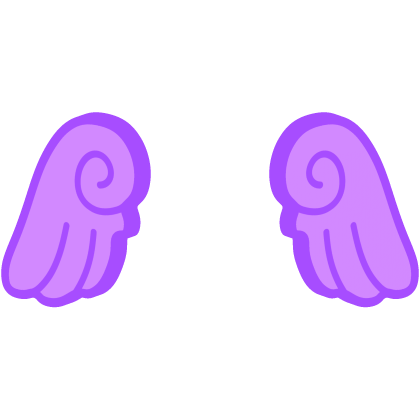 ♡ Cute Chibi Glowing Angel Wings in Purple