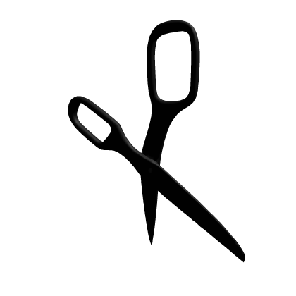 Black Emo Goth Niche Scissor Hair Clip