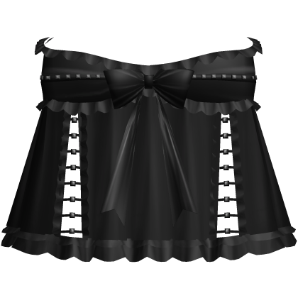 adorable gothic studded silky dress in black Roblox item