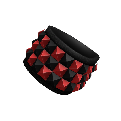Right Scene Studded Bracelets (Red & Black)