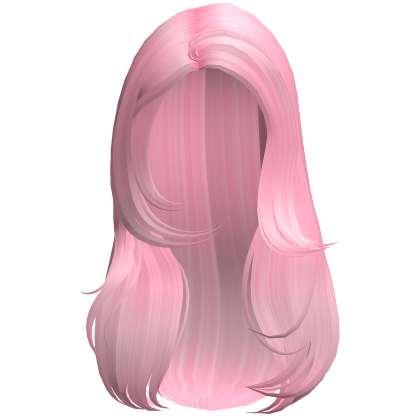 Pink Long Side Part Layered Blowout Hair Roblox item