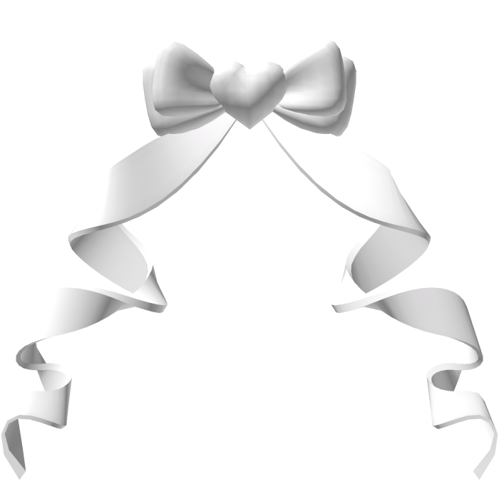 pretty twirly white princess back bow