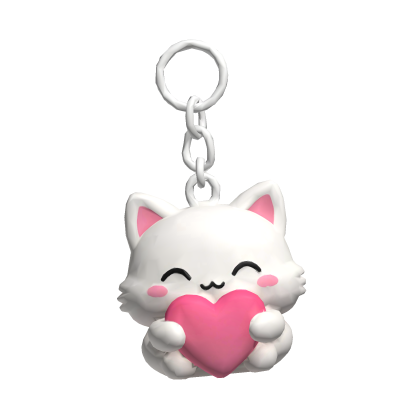 Cat heart Cute keychain